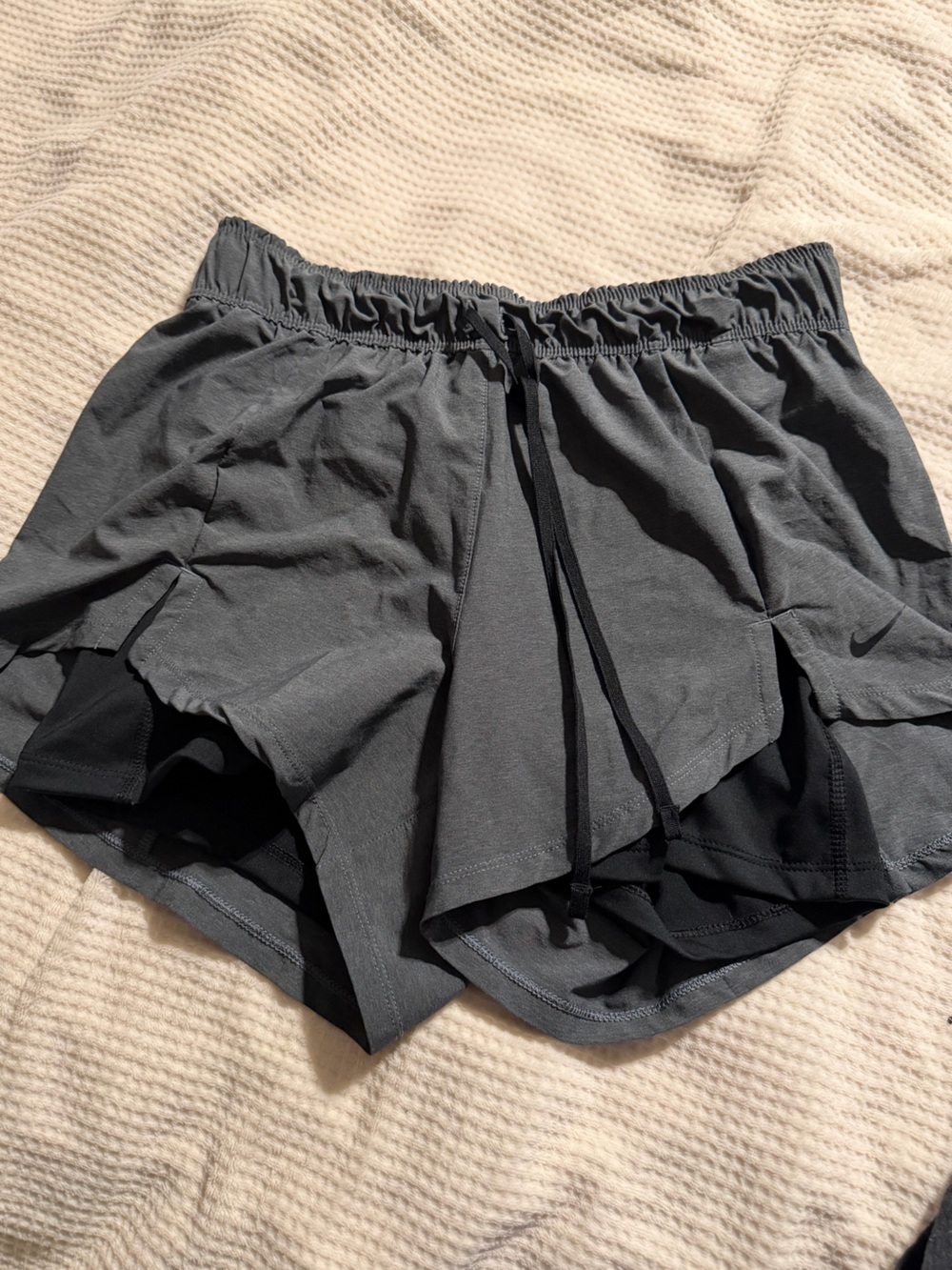 Nike biker shorts size Small black and gray